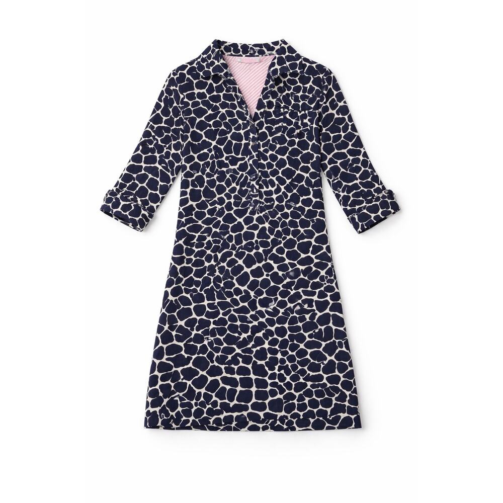 Lilly Pulitzer Navy White Giraffe Print Shift Dress Size 4